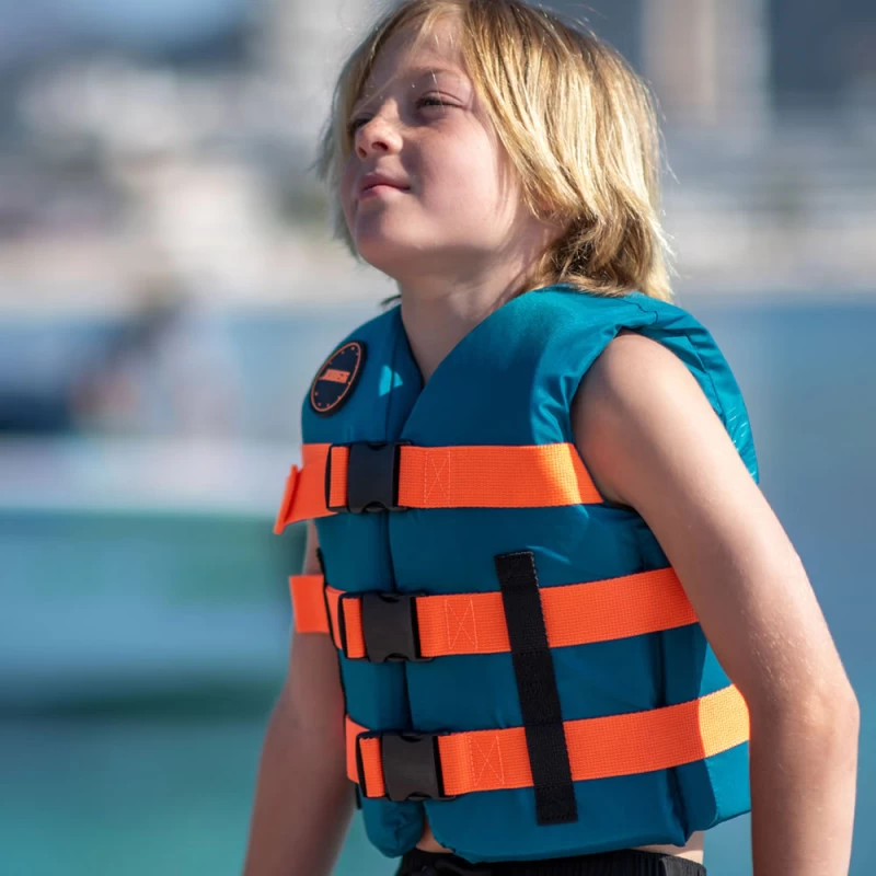 Gilet Enfant Jobe Nylon Vest Youth Teal 30-40KG 4 Gilet Enfant Jobe Nylon Vest Youth Teal 30-40KG – Image 2